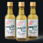 Cute Pandemic OY to the World Holiday Mini Wine Label<br><div class="desc">These mini wine bottle labels are designed specially for the 2020 pandemic holiday season. They feature a funny design with the planet earth wearing a Santa hat and face mask, with a caption reading "Oy to the world." The note reads: Sending Holiday Cheer Despite the Year, with space for your...</div>