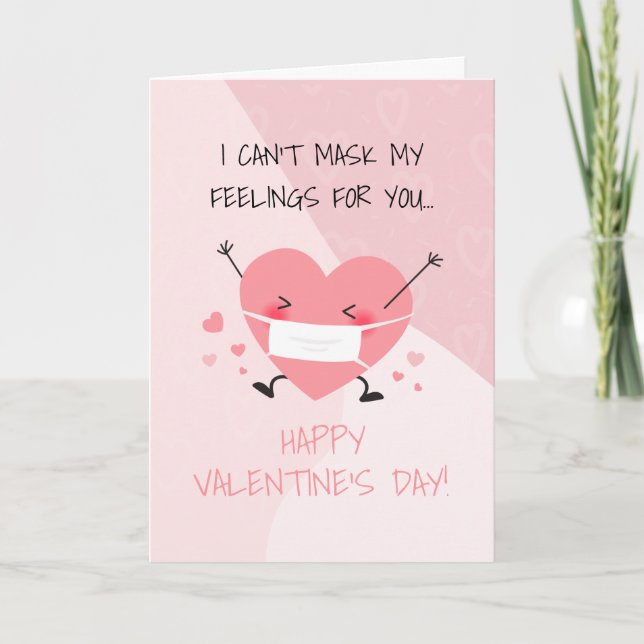 Cute Pandemic Personalized Valentine's Day Holiday Card (Front)