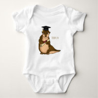 Cute pangolin graduating cartoon
