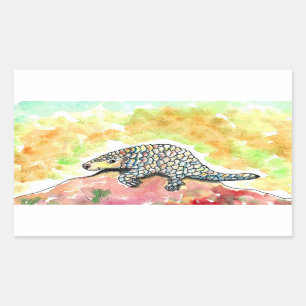 Cute Pangolin Painting Sticker