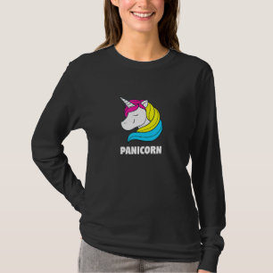 Cute Panicorn Pansexual Flag Pan Unicorn Art Gay P T-Shirt