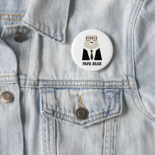 Cute Papa Bear Fathers Day Gift Specialty Mug 2 Inch Round Button