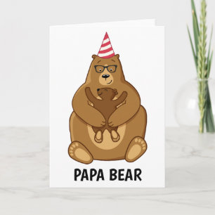 Cute Papa Bear Fathers Day Gift Specialty Mug Card