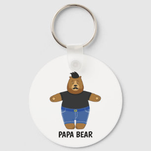Cute Papa Bear Fathers Day Gift Specialty Mug Keychain