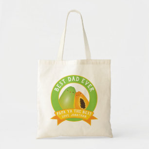 Cute Papa Ya The Best Funny Fruit Pun For Dad Tote Bag