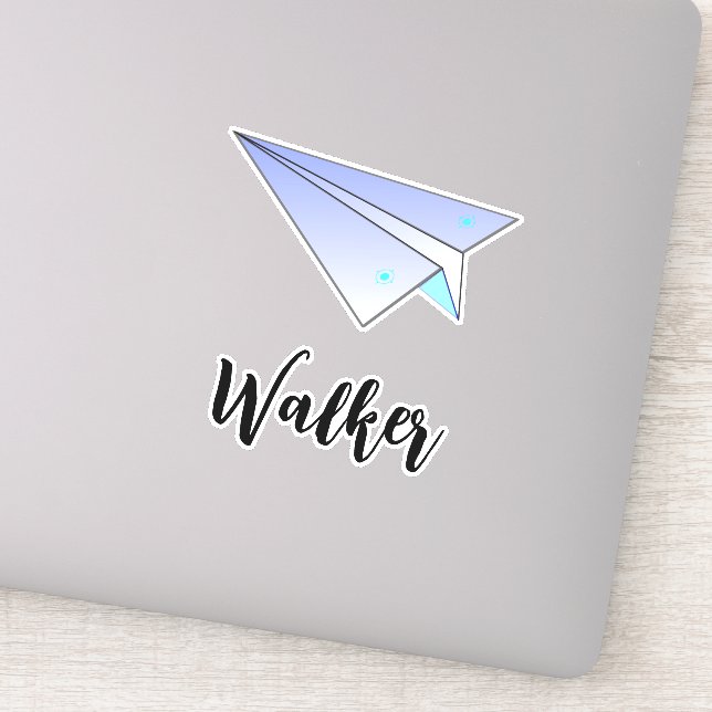Cute Paper Airplane & Name Tag Travel Suitcase (Detail)