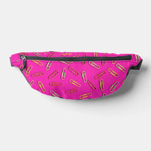 CUTE Paper Clips on Pink Fanny Pack