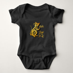 Cute Paper-cut Chinese New Year Rat B Bodysuit