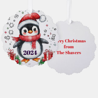 Cute Paper Penguin Order Personalized Card