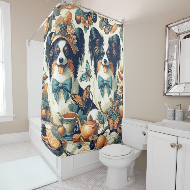 Cute Papillon Dog Illustration (In Situ)