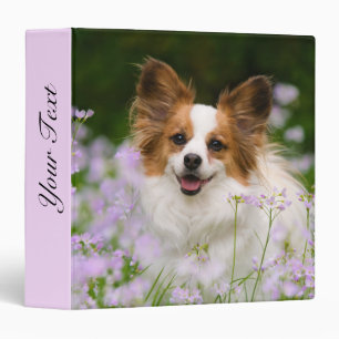 Cute Papillon Spaniel Head Photo for Dog Lovers - Binder