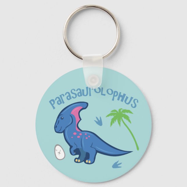 Cute Parasaurolophus Keychain (Front)