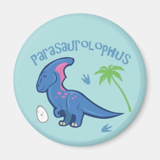 Cute Parasaurolophus Magnet (Front)