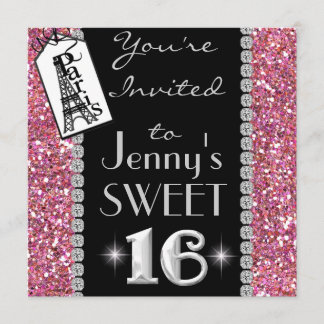 Cute Paris Multi Purpose GLAM Party Invitation