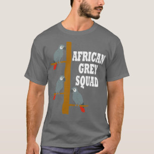Cute Parrot African Grey Squad Ironic Animal T-Shirt