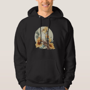 Cute Parrot Cockatiel Sunflower Watercolor Parrot Hoodie