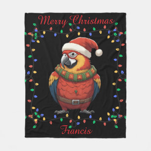 Cute Parrot Fleece Blanket