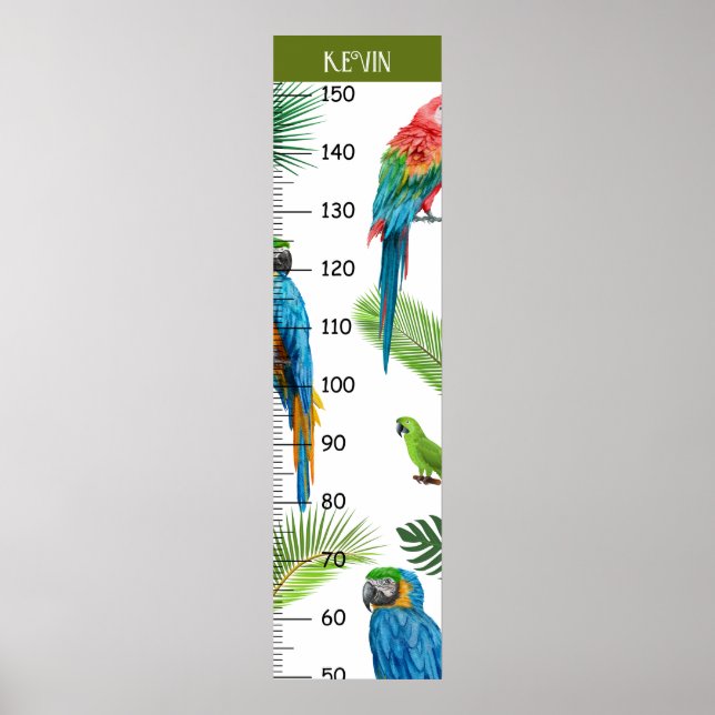 Cute Parrot Growth Chart (Front)