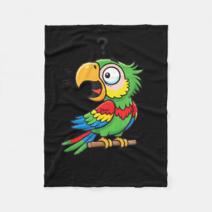 Cute Parrot Meme Joke Bird Humour Fleece Blanket