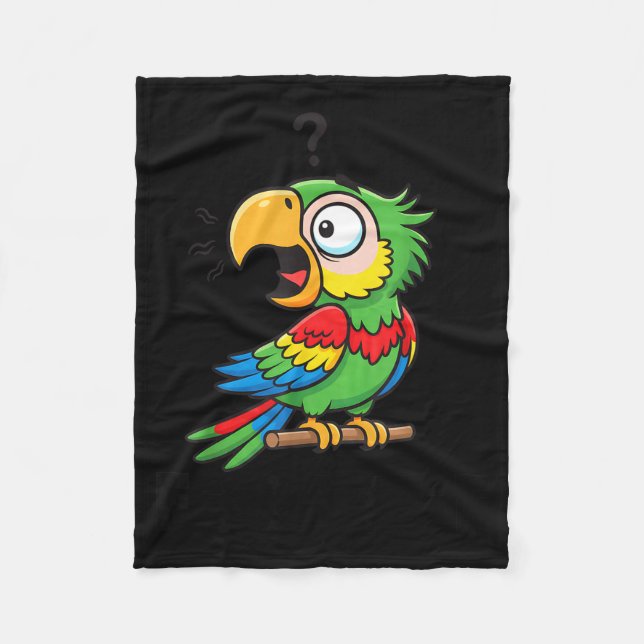 Cute Parrot Meme Joke Bird Humour Fleece Blanket (Front)