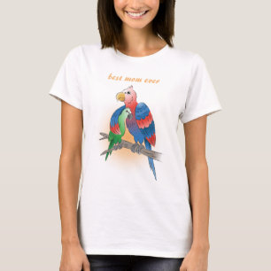 Cute Parrots Happy Mother's Day T-Shirt