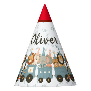 Cute Party Animals on a Charming Train Hat