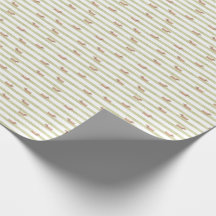 Cute Party Dachshund Stripes Wrapping Paper