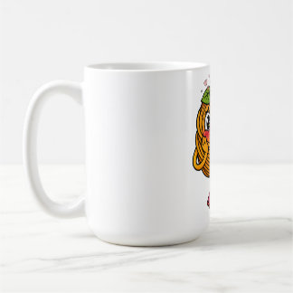 Cute Pasta Polo Character Holding Flowers T-Shirt Coffee Mug
