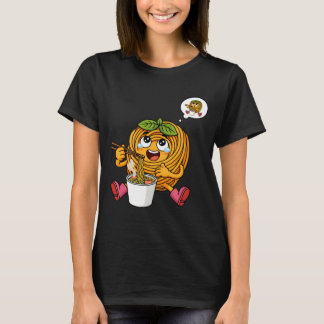 Cute Pasta Polo Eating Noodles T-Shirt