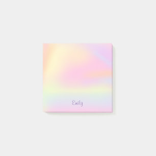 Cute Pastel Aesthetic Pink Rainbow Colored 3x3 Post-it Notes