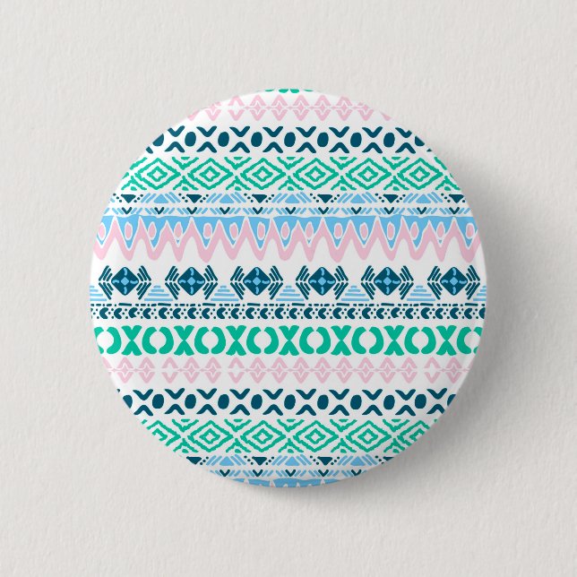 Cute pastel art patterns 2 inch round button (Front)