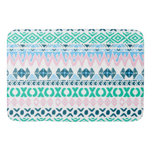 Cute pastel art patterns bath mat