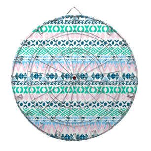 Cute pastel art patterns dartboard