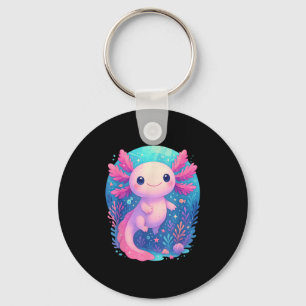 Cute Pastel Axolotl Underwater Ocean Animal  Keychain