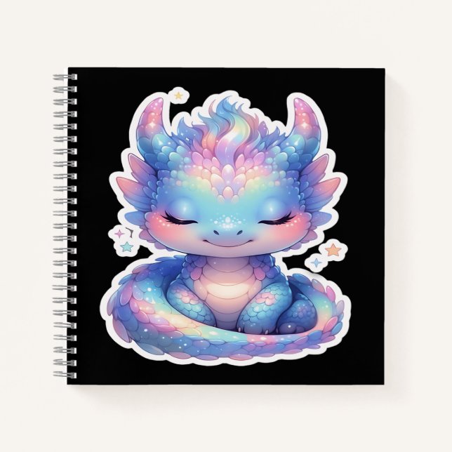 Cute Pastel Baby Dragon  Notebook (Front)