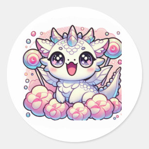 Cute Pastel Baby Dragon Unicorn Fantasy Sticker