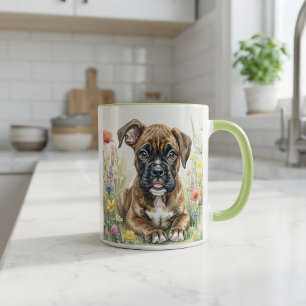 Cute Pastel Boxer Puppy Mug