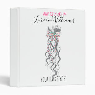 Cute Pastel Bride Wavy Hairstyle Hair Salon Floral Binder