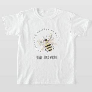 Cute Pastel Brother To Bee Neutral Baby Shower T-Shirt