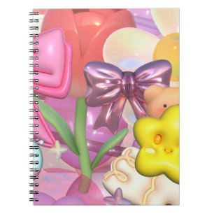 Cute Pastel Bubbly stickers Notebook