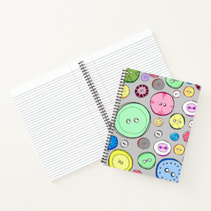 Cute Pastel Buttons Notebook
