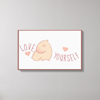 Cute pastel capybara   canvas print