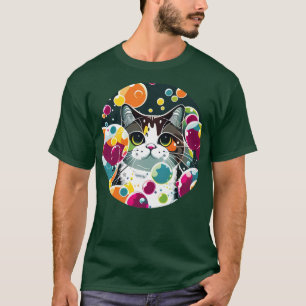 Cute Pastel Cat Bubble Lover Funny Cats T-Shirt