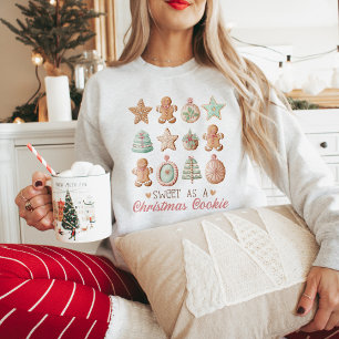 Cute Pastel Christmas Cookie Sweatshirt