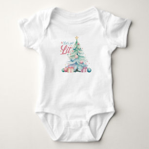 Cute Pastel Christmas Tree Baby Bodysuit