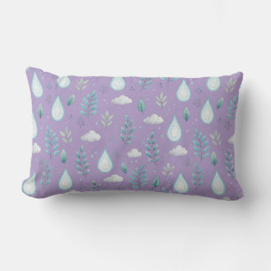 Cute Pastel Cloud Pattern Throw Pillow" Lumbar Pillow