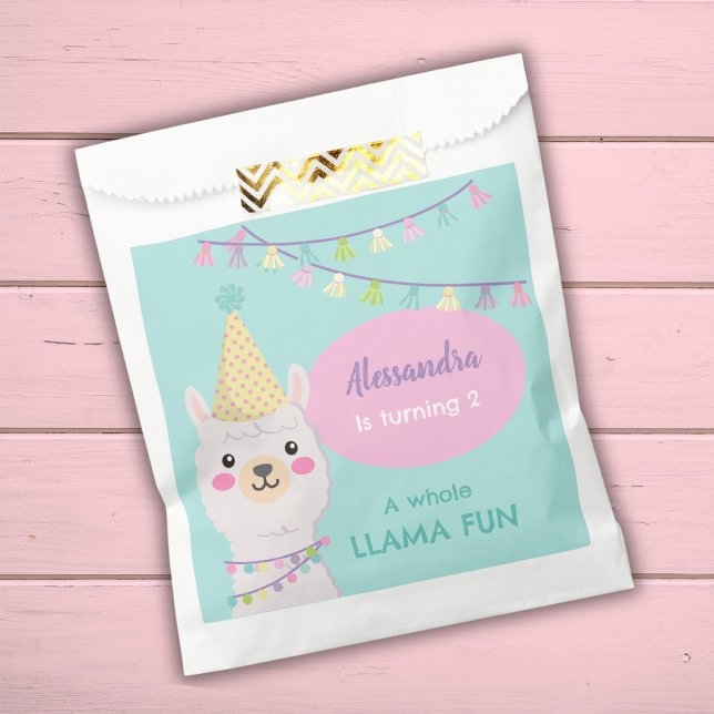 CUTE PASTEL COLOR LLAMA BIRTHDAY FAVOUR BAG (Creator Uploaded)