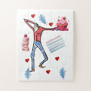 Cute Pastel Colors Strawberry Cupcake Puzzles