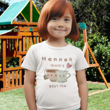 Cute Pastel Colour Mom’s Best-Tea Toddler T-Shirt