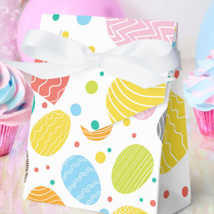 Cute Pastel Coloured Easter Eggs Fun Favor Box